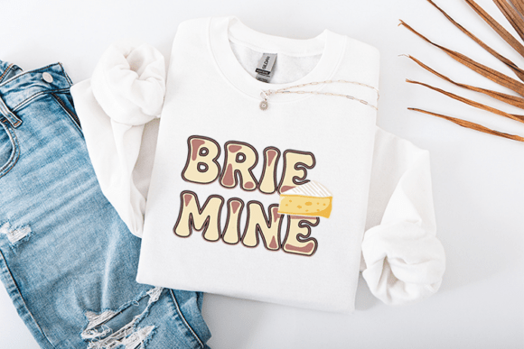 Brie Mine SVG Funny Cheese Pun Retro Review
