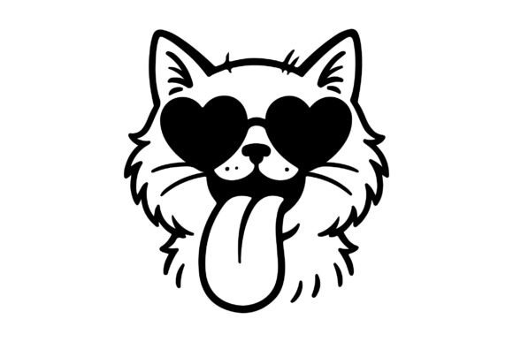 Funny Cat SVG PNG Clipart Vector Design Review