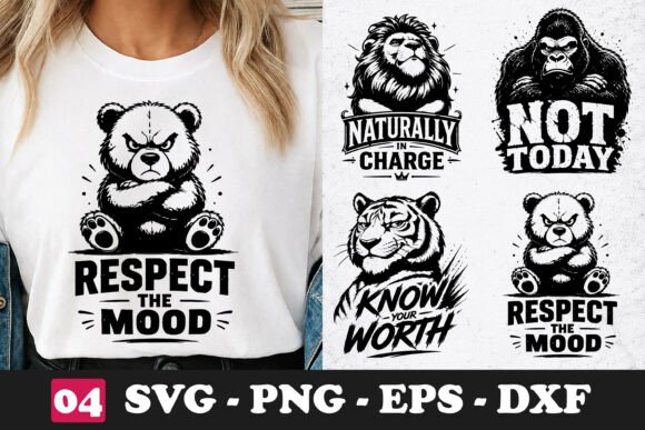 Respect the Mood Panda SVG Funny Moody Review