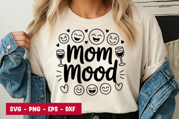 Review: Mom Mood Funny Typography SVG PNG